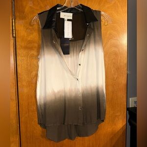 New with tags tank with leather collar detailing size small